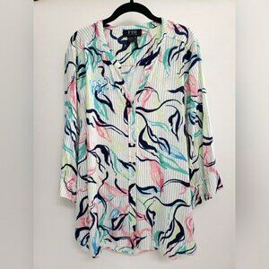 FDJ Tunic Button Blouse Women's Sz XL